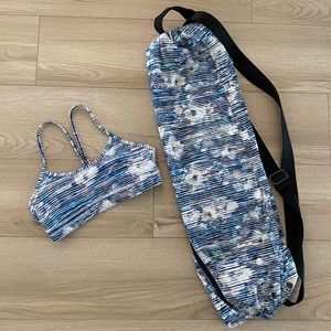 LoT 2 Lululemon Flow Y Bra sz 4 & Yoga Bag *14L